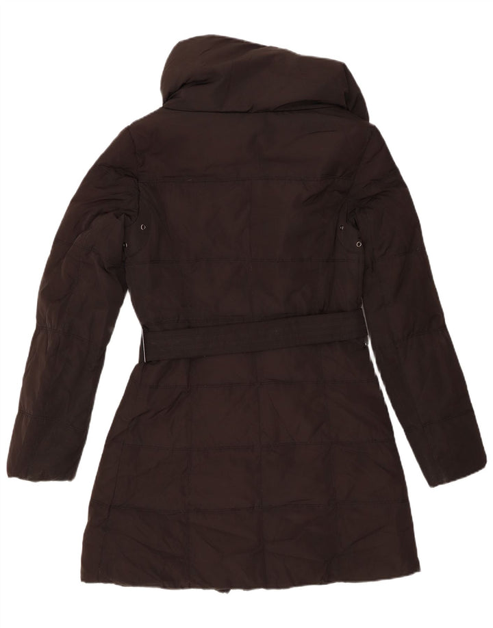 Casaco acolchoado feminino Zara UK 12 poliéster preto médio