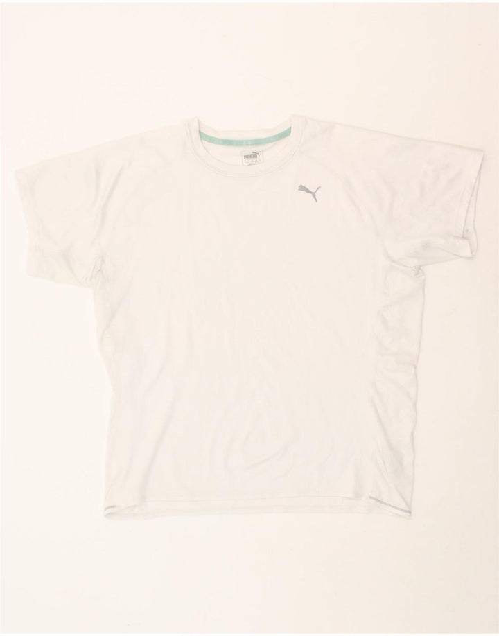 PUMA Mens T-Shirt Top XL White Polyester Vintage Puma and Second-Hand Puma from Messina Hembry 