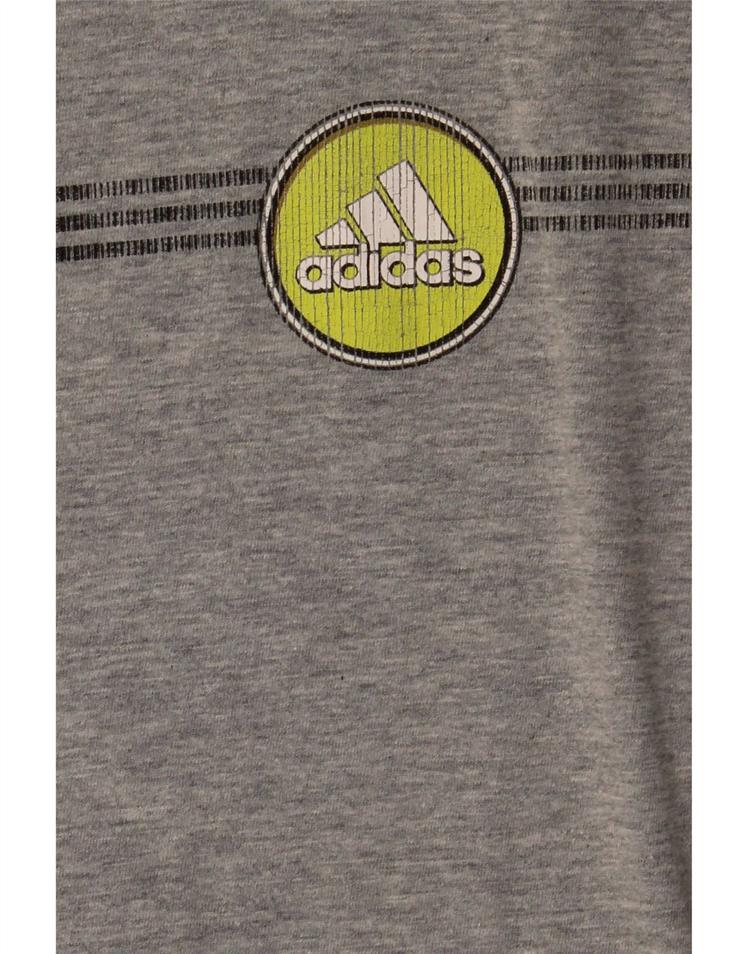 Adidas Mens Graphic Top Manga Longa Grande Algodão Cinza