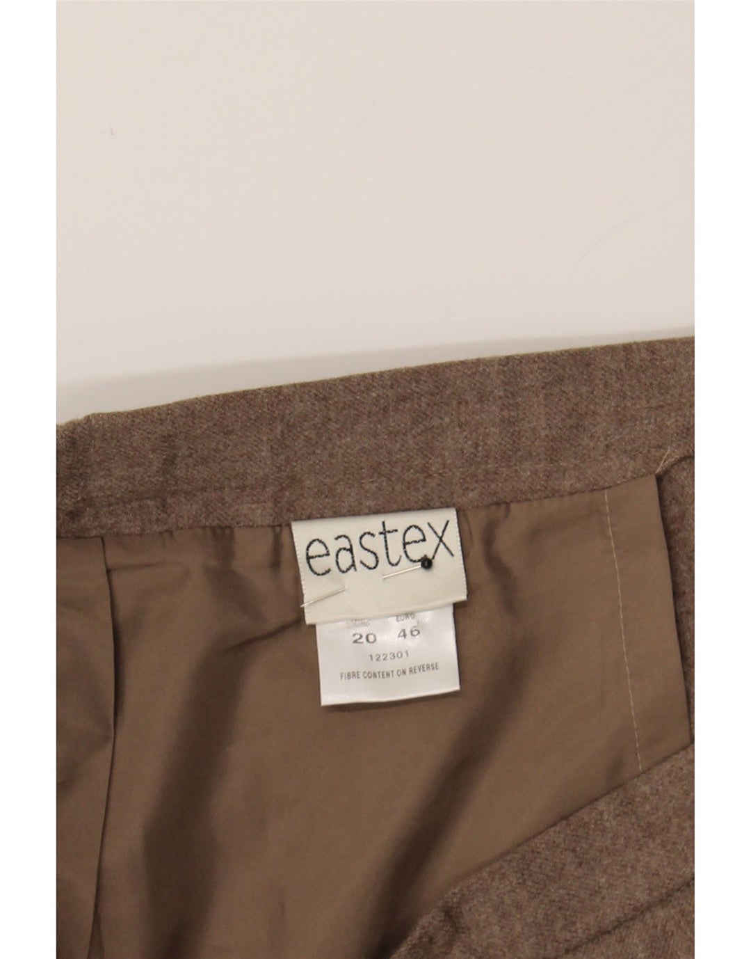 EASTEX Womens Pencil Skirt EU 46 XL W38  Brown Wool Vintage Eastex and Second-Hand Eastex from Messina Hembry 
