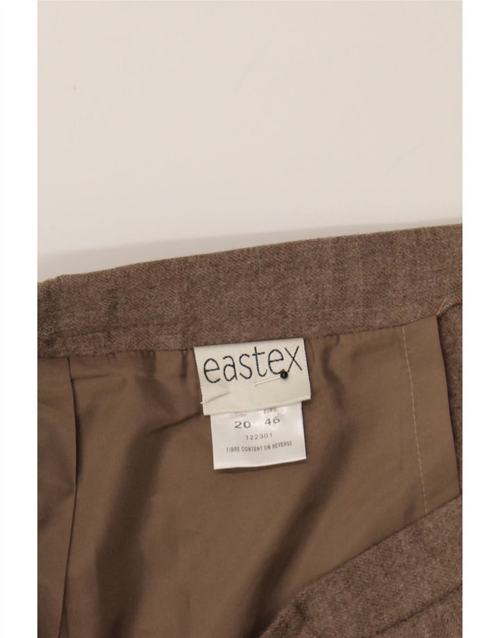 EASTEX Womens Pencil Skirt EU 46 XL W38  Brown Wool Vintage Eastex and Second-Hand Eastex from Messina Hembry 