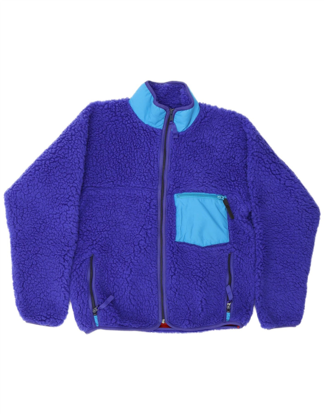 Jaqueta de lã masculina Patagonia UK 38 poliéster azul médio