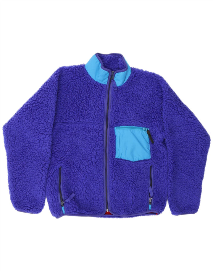 Jaqueta de lã masculina Patagonia UK 38 poliéster azul médio