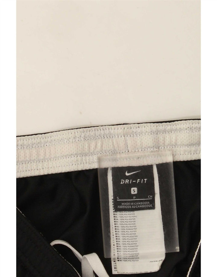 Calça de treino masculina Nike Dri Fit pequena preta colorblock poliéster