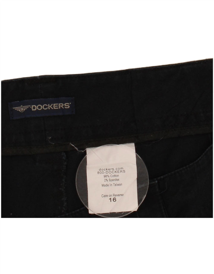 Calça feminina Dockers US 16 2XL W38 algodão azul marinho