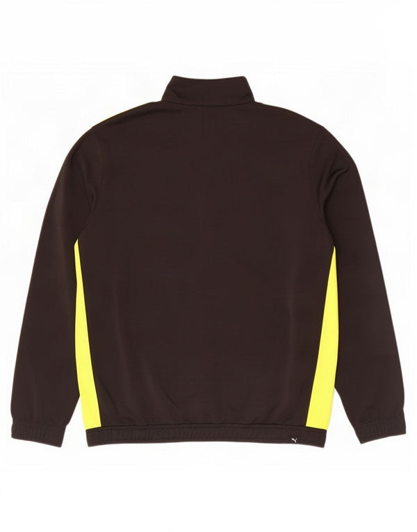 Puma Mens Graphic Tracksuit Top Jaqueta XL Preto Colorblock Poliéster