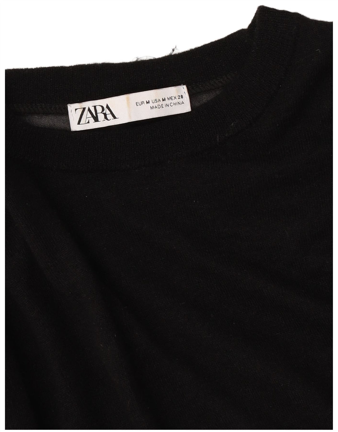 Zara Suéter feminino oversized com gola canoa Reino Unido 14 médio preto