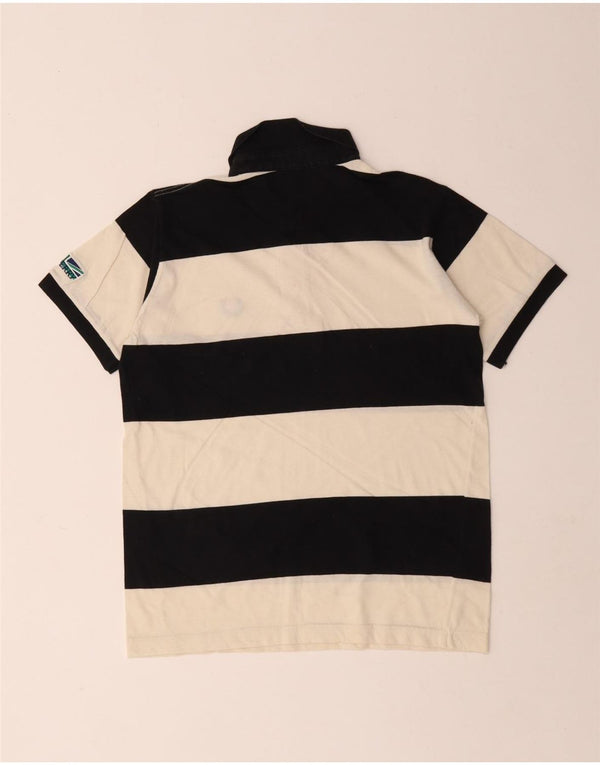 Camisa pólo de rugby masculina Fred Perry 9-10 anos listrada preta