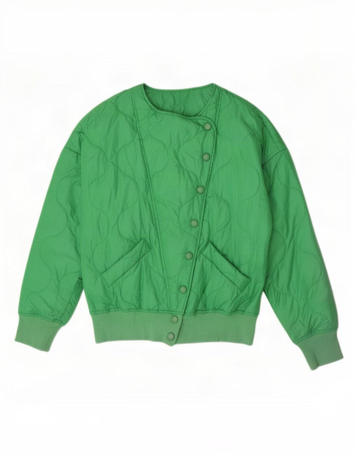 Jaqueta bomber feminina vintage UK 14 verde médio