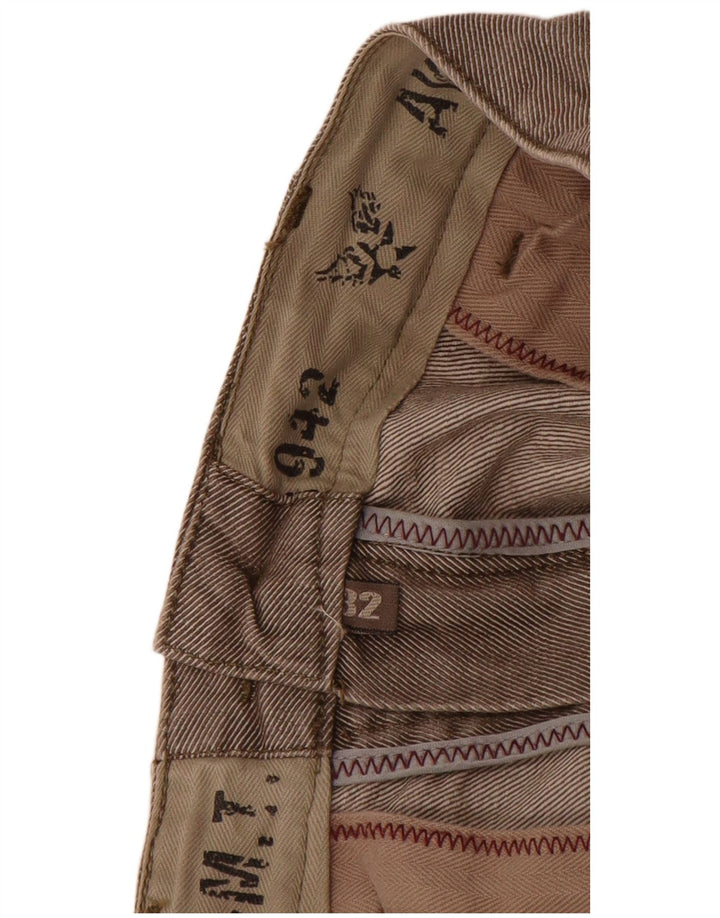 Calça chino reta masculina Avirex W32 L29 cinza
