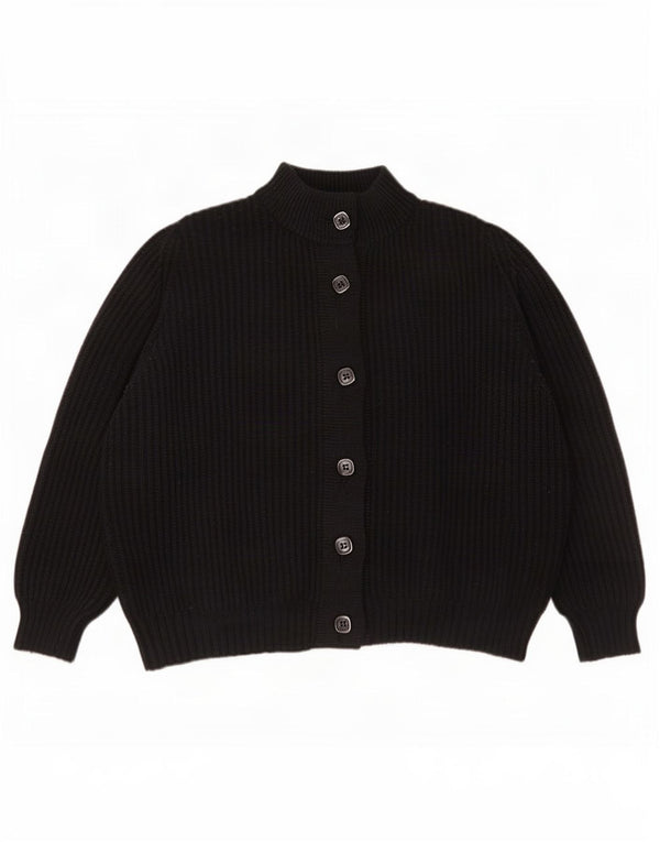 Suéter cardigã feminino vintage IT 52 2XL preto
