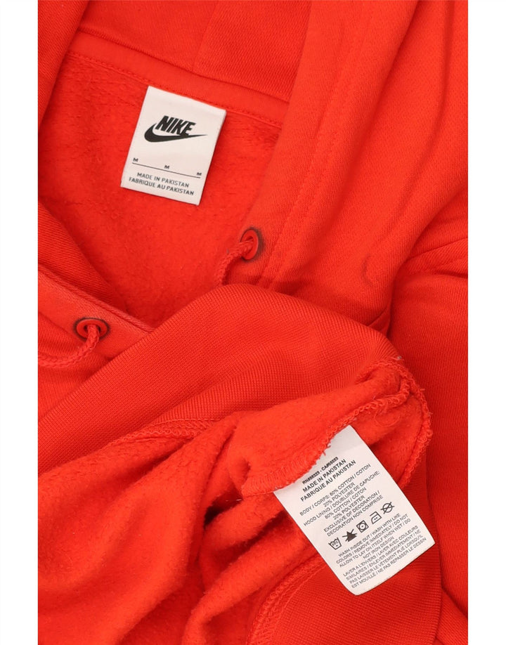 NIKE Mens Hoodie Jumper Médio Algodão Vermelho