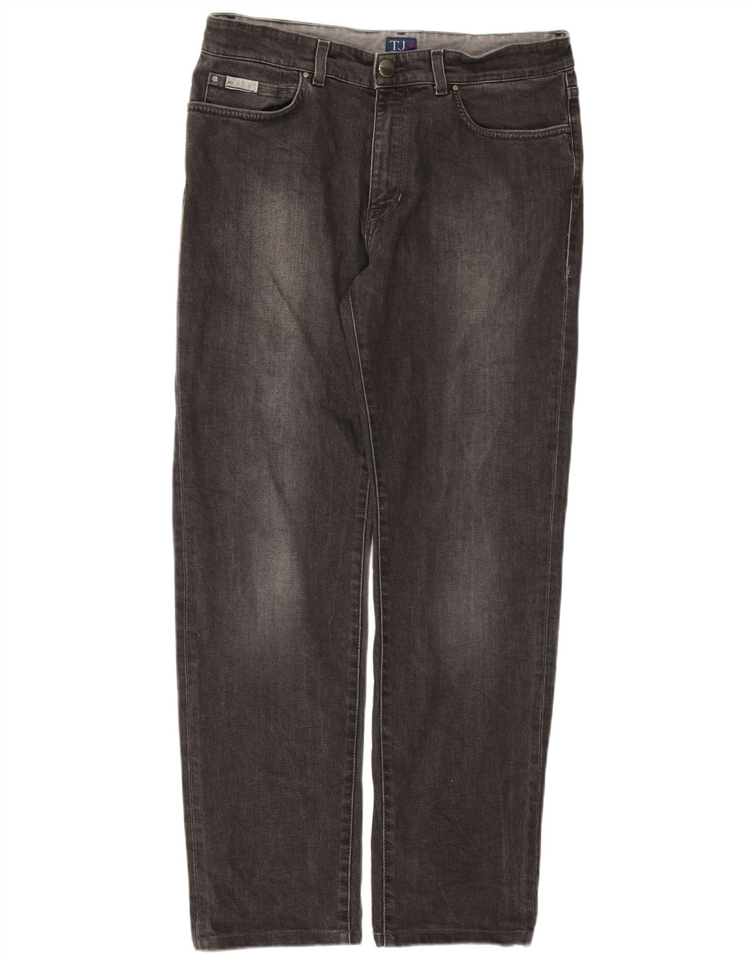 Jeans retos masculinos TRUSSARDI W34 L31 algodão preto