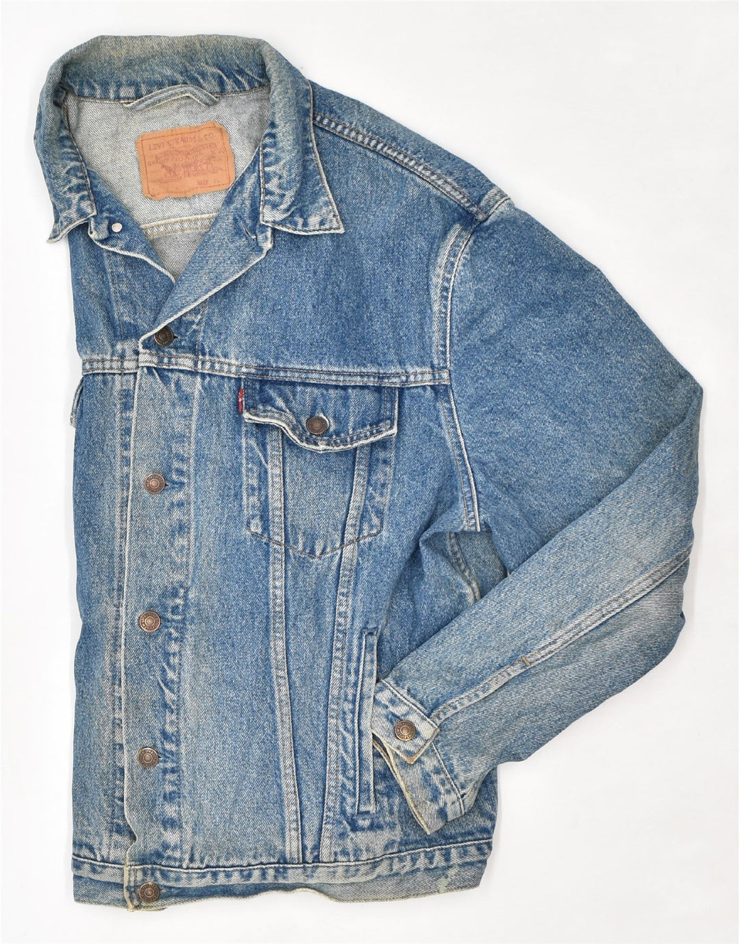 Jaqueta jeans masculina LEVI'S UK 42 XL algodão azul