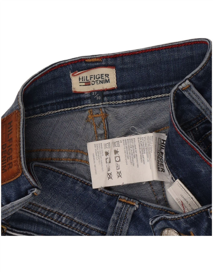 Jeans retos femininos Tommy Hilfiger W27 L30 algodão azul