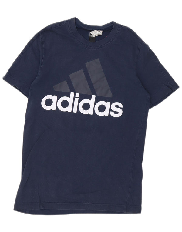 Adidas Mens Graphic T-Shirt Top XS Azul Marinho Algodão