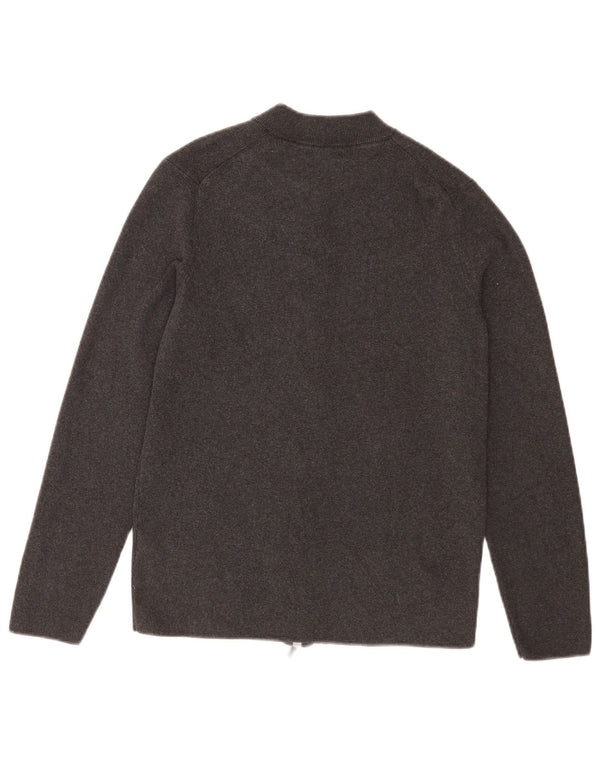 Suéter cardigã masculino Massimo Dutti algodão cinza médio