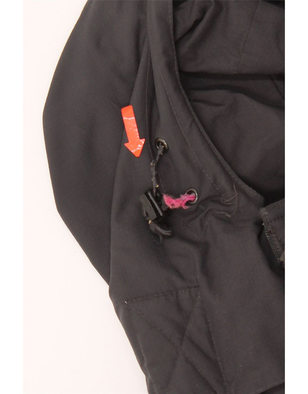 Jaqueta corta-vento feminina Superdry com capuz UK 18 XL cinza nylon