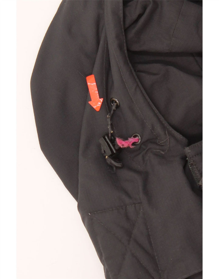 Jaqueta corta-vento feminina Superdry com capuz UK 18 XL cinza nylon