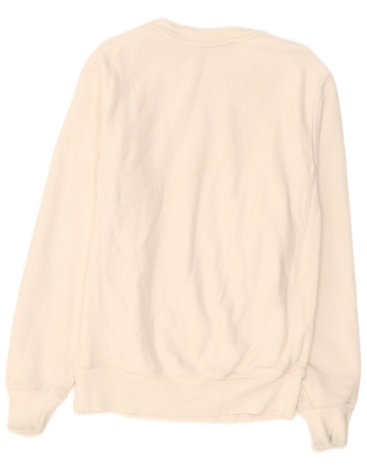 Moletom masculino Champion Reverse Weave pequeno algodão branco