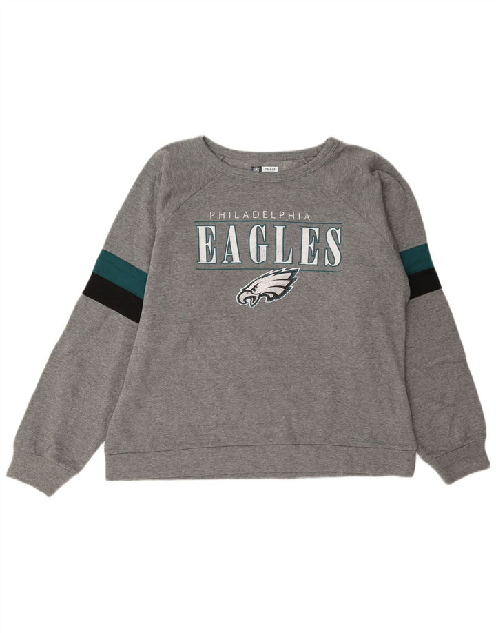 NFL feminino Philadelphia Eagles moletom jumper UK 16 grande cinza