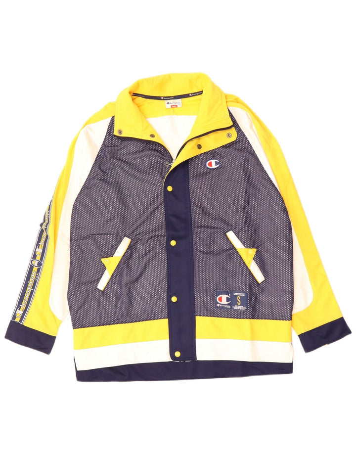 Jaqueta masculina Champion de ajuste solto com top pequeno azul marinho Colourblock