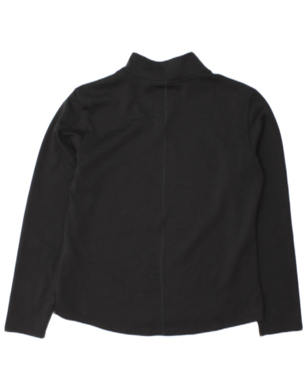 Top feminino Nike Therma-Fit com zíper e manga comprida UK 14 médio preto