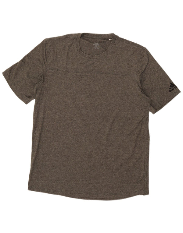 Adidas Mens Aeroready Camiseta Top Grande Cinza Poliéster