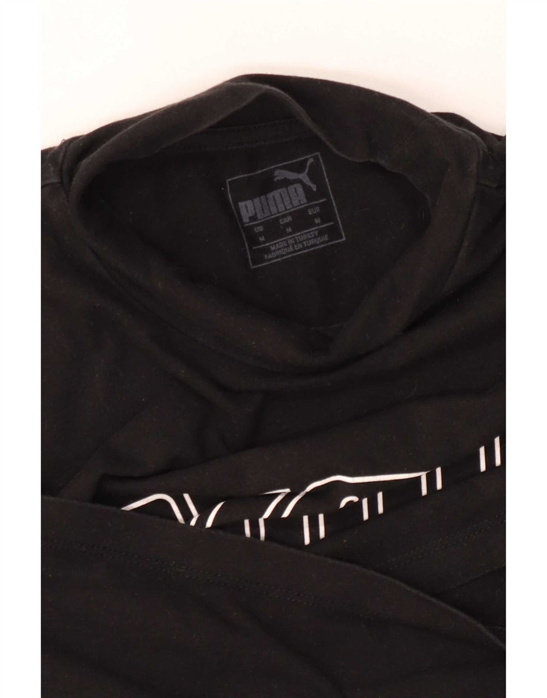 Puma Womens Crop Graphic Top Manga Longa Reino Unido 12 Médio Preto