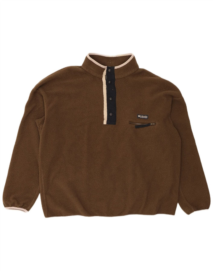 Suéter de lã masculino Columbia com gola redonda 2XL poliéster cáqui