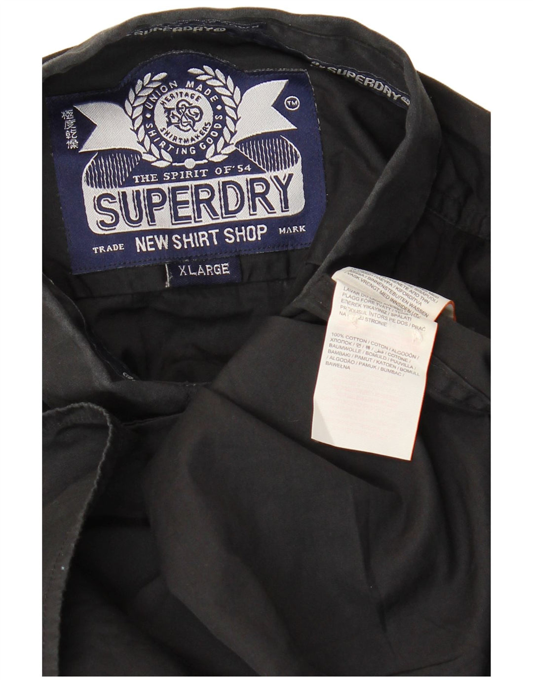 Camisa masculina Superdry XL algodão preto