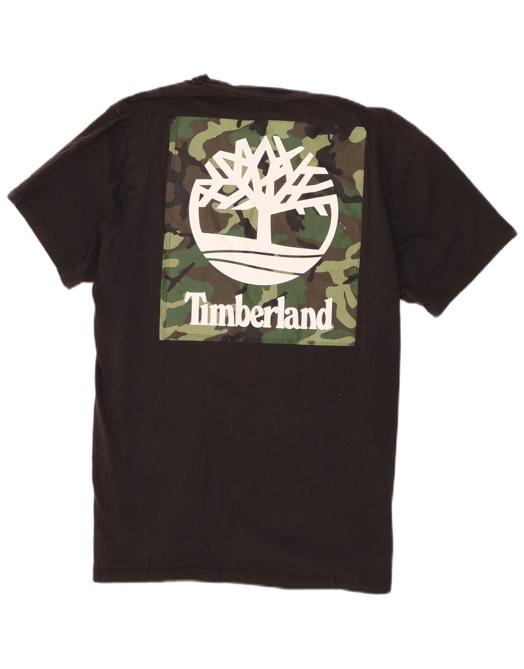Timberland Camiseta masculina gráfica top pequeno algodão preto