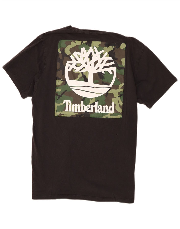 Timberland Camiseta masculina gráfica top pequeno algodão preto