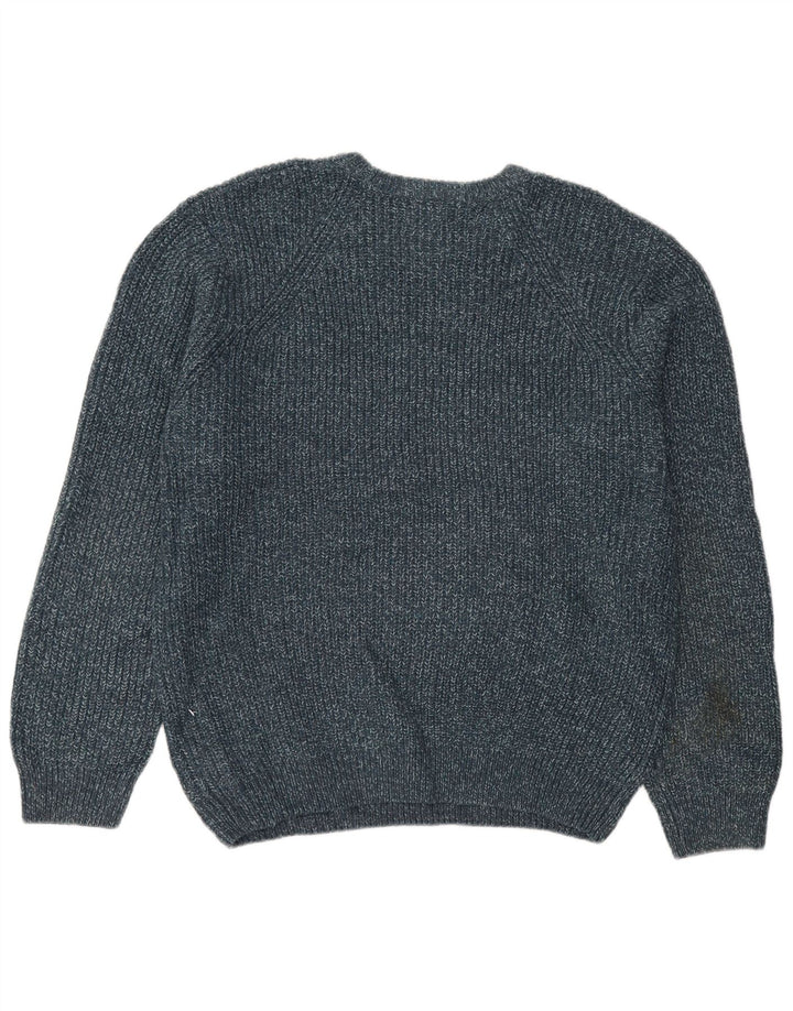 Suéter masculino Marks & Spencer com gola redonda 2XL acrílico manchado azul
