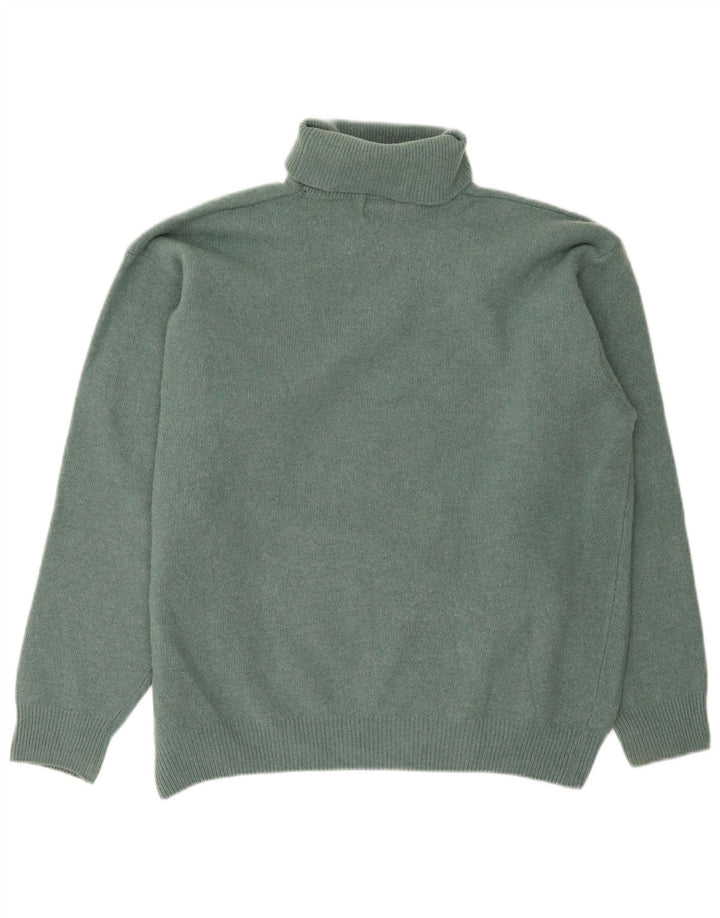 Suéter masculino Trussardi com gola redonda e lã verde médio