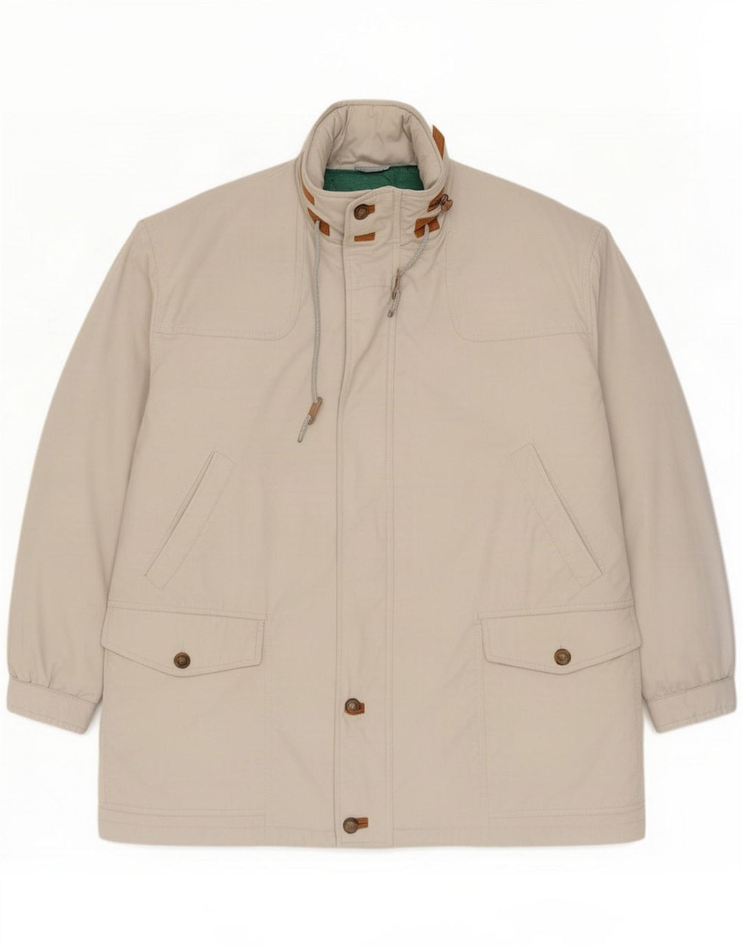 Wampum Jaqueta utilitária masculina com capuz UK 40 Viscose cinza grande