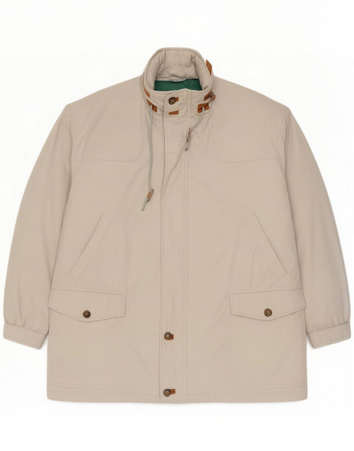 Wampum Jaqueta utilitária masculina com capuz UK 40 Viscose cinza grande