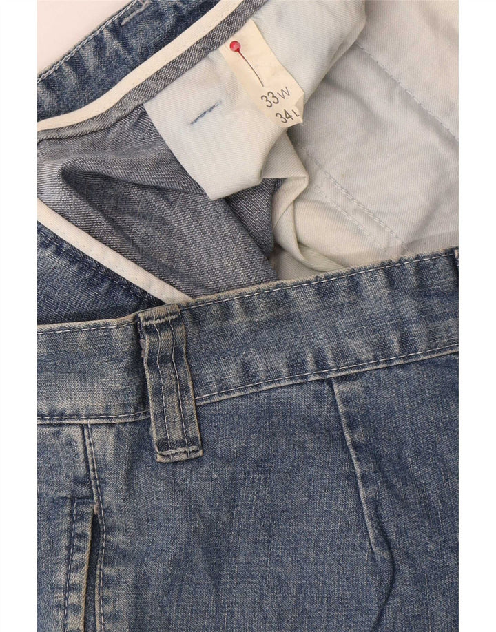 Jeans retos femininos vintage W33 L34 azul