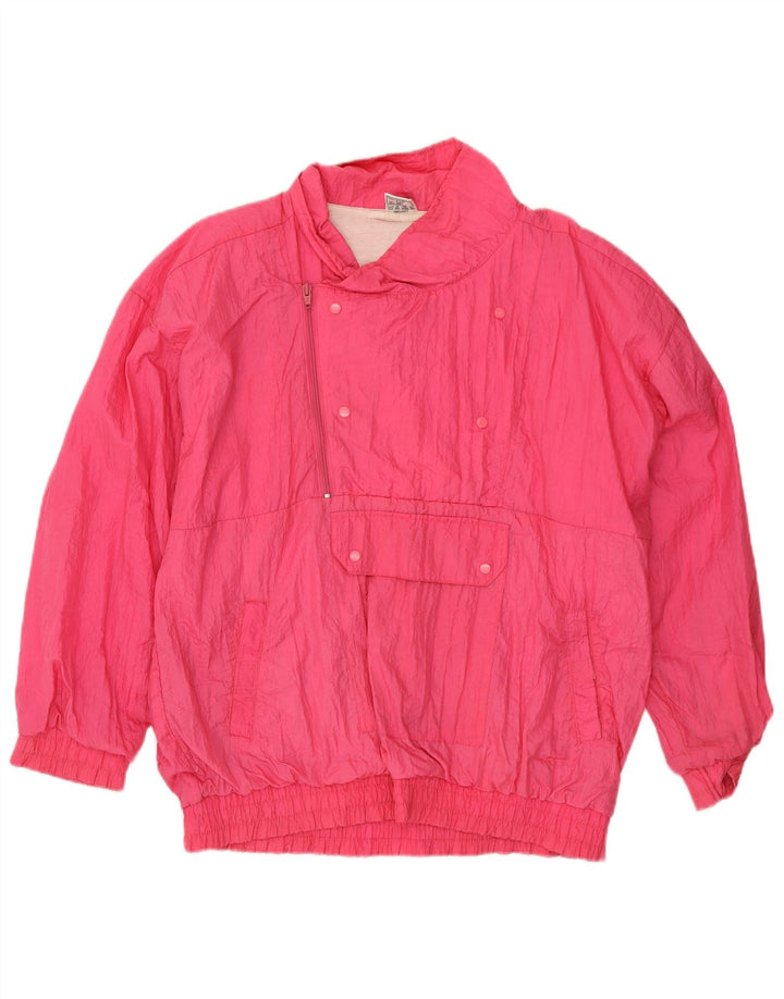 Jaqueta Anorak Vintage Masculina UK 42/44 Grande Nylon Rosa