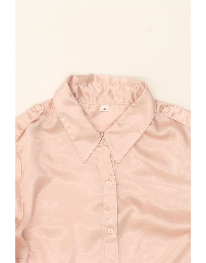 VINTAGE Womens Shirt IT 44 Medium Beige Polyester Vintage Vintage and Second-Hand Vintage from Messina Hembry 