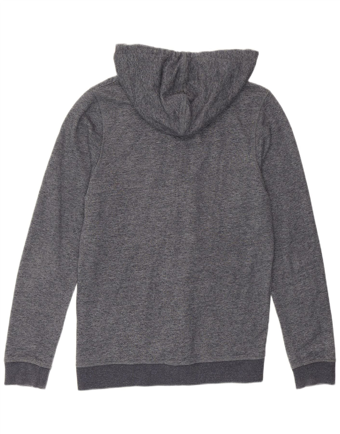 Suéter masculino com capuz e zíper Jack & Jones poliéster manchado cinza médio