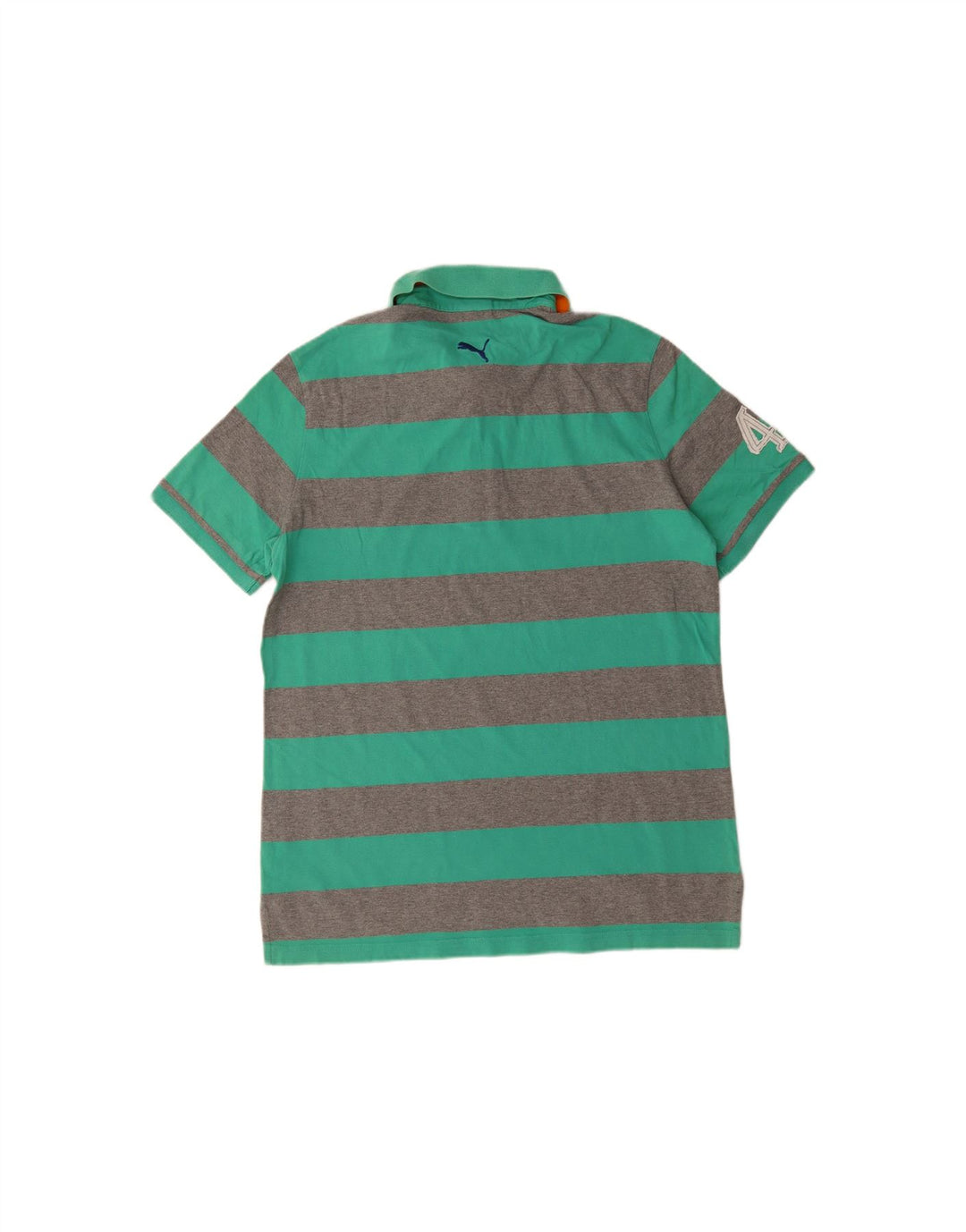 Camisa polo masculina PUMA grande listrada verde