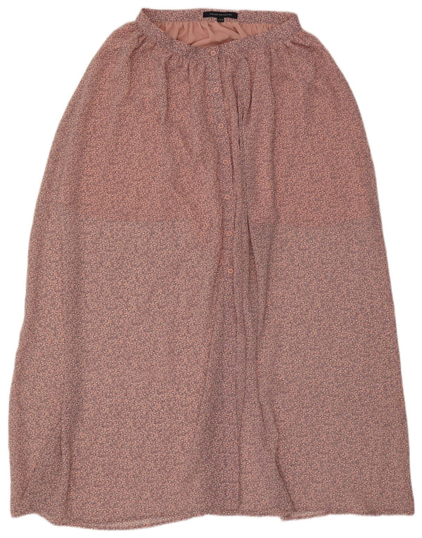 Saia maxi feminina French Connection UK 12 poliéster floral rosa médio W30