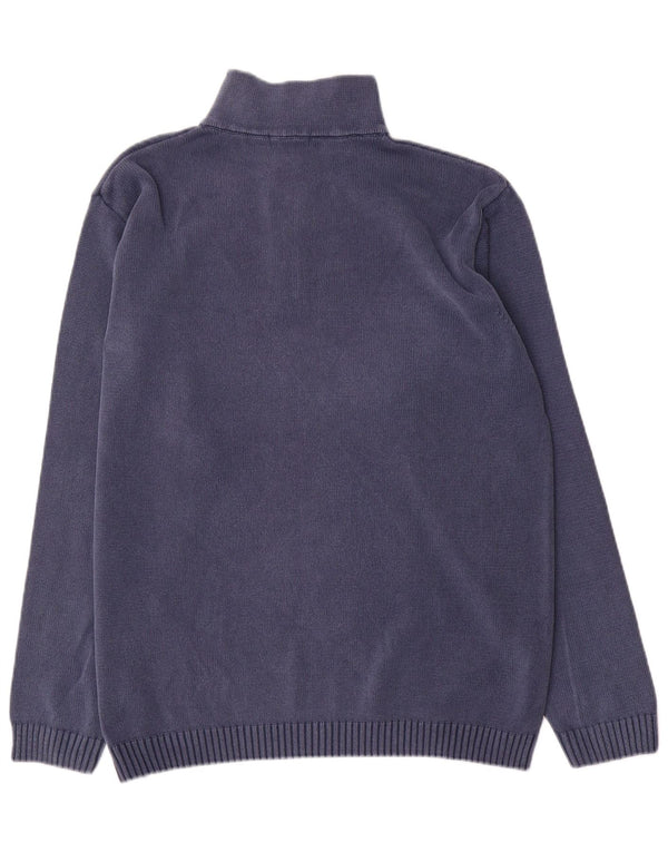 Suéter masculino Gant com zíper e gola XL algodão azul marinho