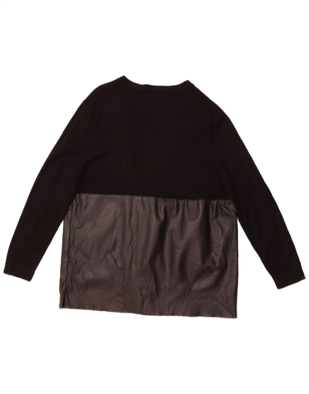 Suéter cardigã feminino grande ZARA UK 10 pequeno bloco colorido preto