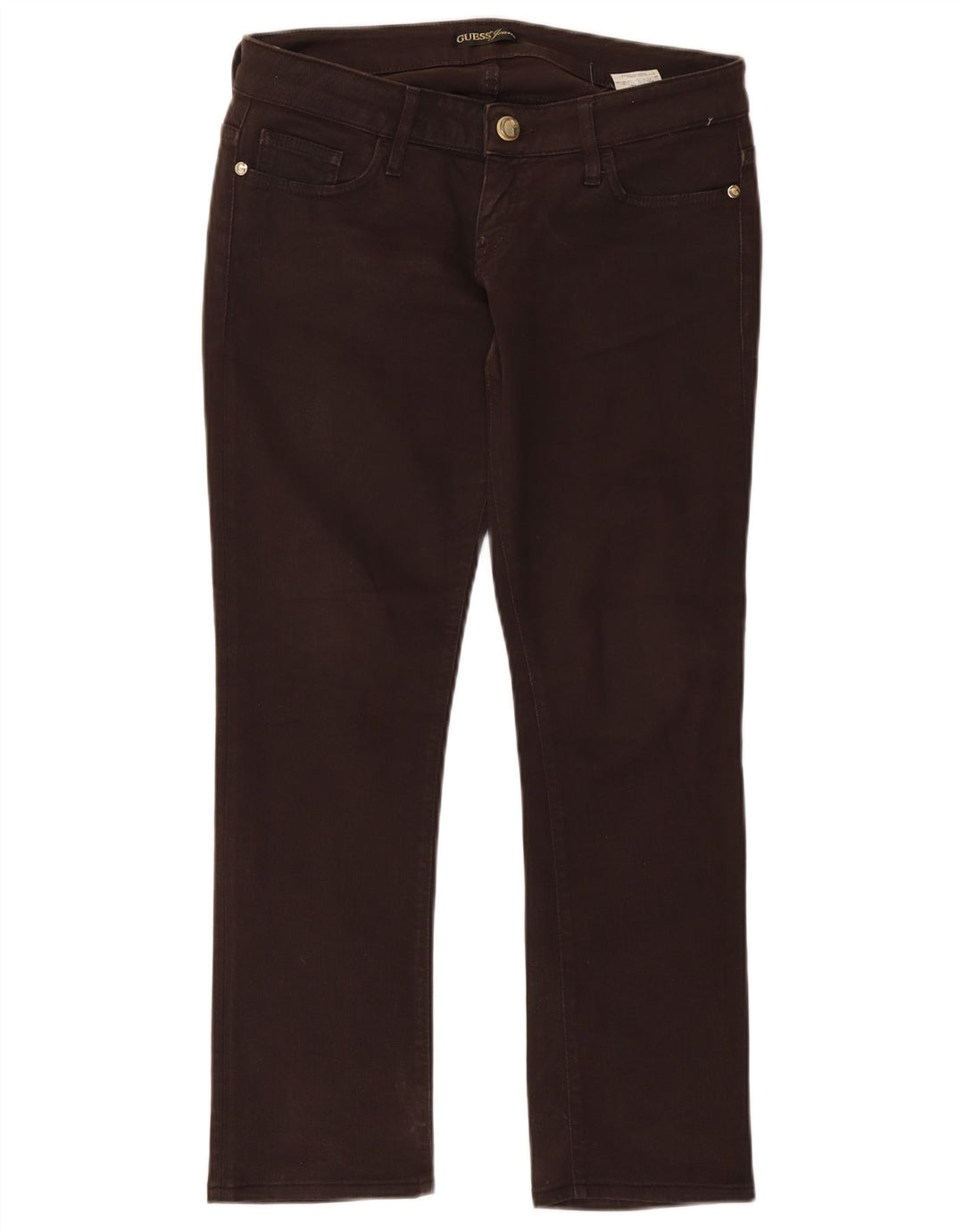 Guess Jeans Slim Feminino W29 L27 Algodão Marrom