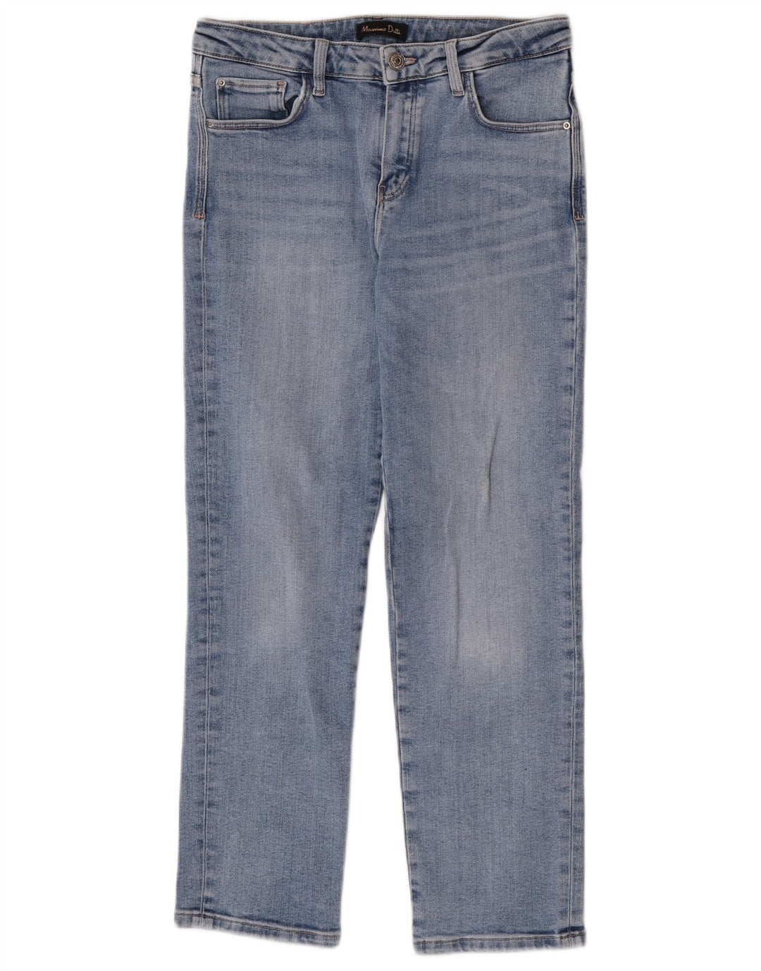 Jeans retos femininos Massimo Dutti EU 38 pequeno W28 L27 azul