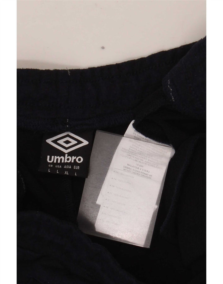 Umbro Calça de treino masculina Joggers grande algodão azul marinho