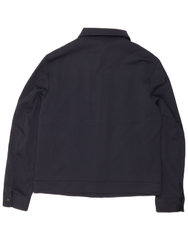 Zara Mens Bomber Jacket UK 40 Grande Poliéster Azul Marinho