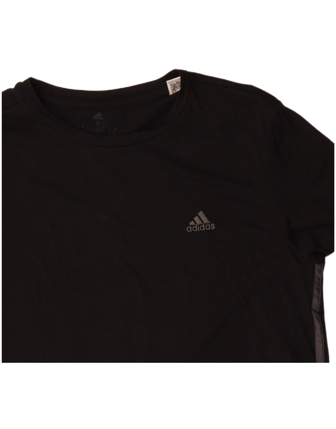 ADIDAS Mens Camiseta Top Pequeno Algodão Preto